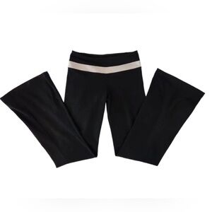 Lululemon Athletica Black Pants with White Waistband